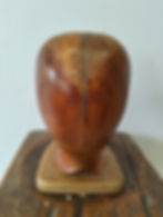 Vintage Wooden Millinery Hat Block | Decorative Hat Form on Wooden Display Base