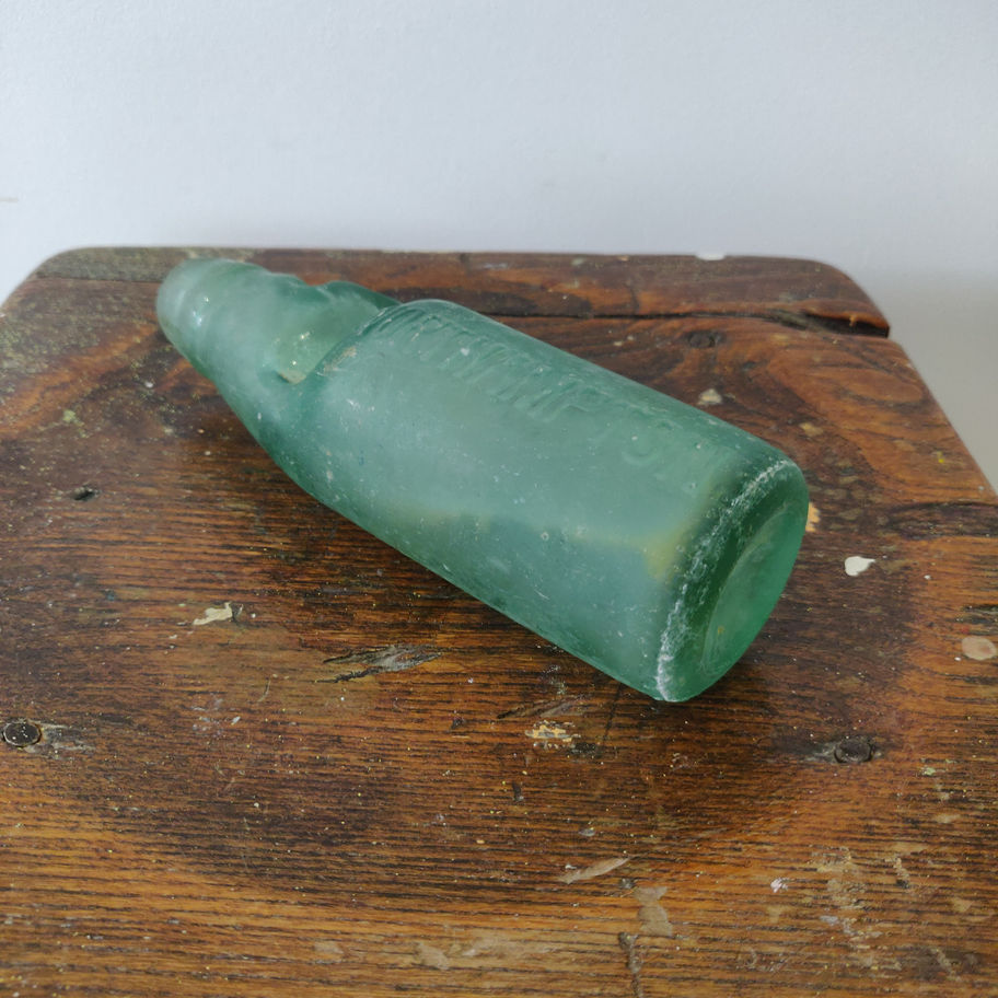 Antique early 20th century codd glass bottle with original stopper amazing!!