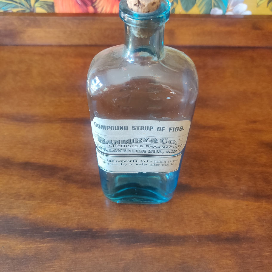 Antique Victorian late 19th or early 20th century Banbury & Co syrup of figs