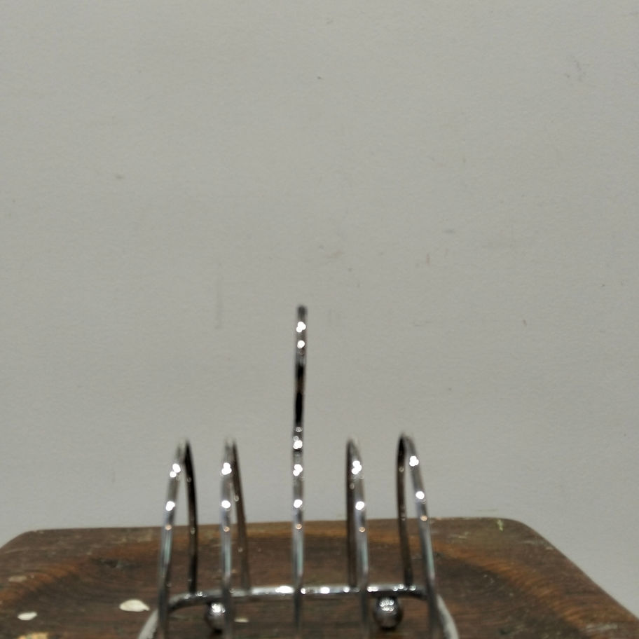 Vintage silver plated/Chrome Toast Rack with Loop Handle – c.1930s–1940s