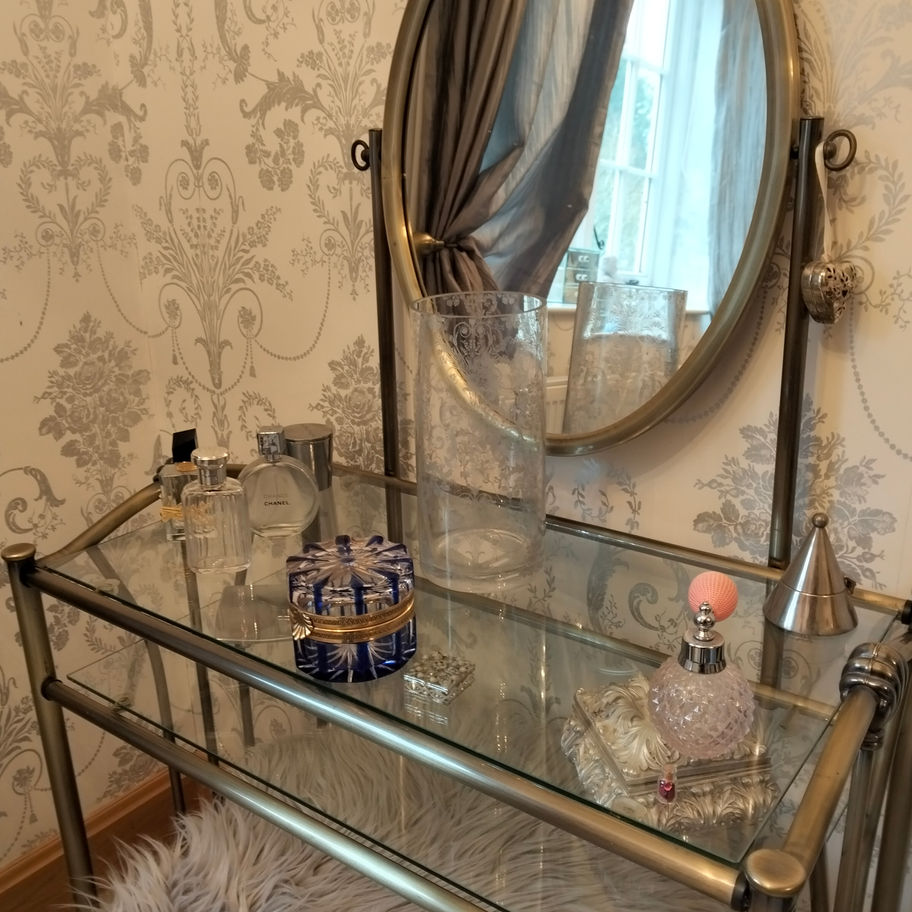 Antique 1907 Edwardian silver top Birmingham hallmark perfume or cologne bottle