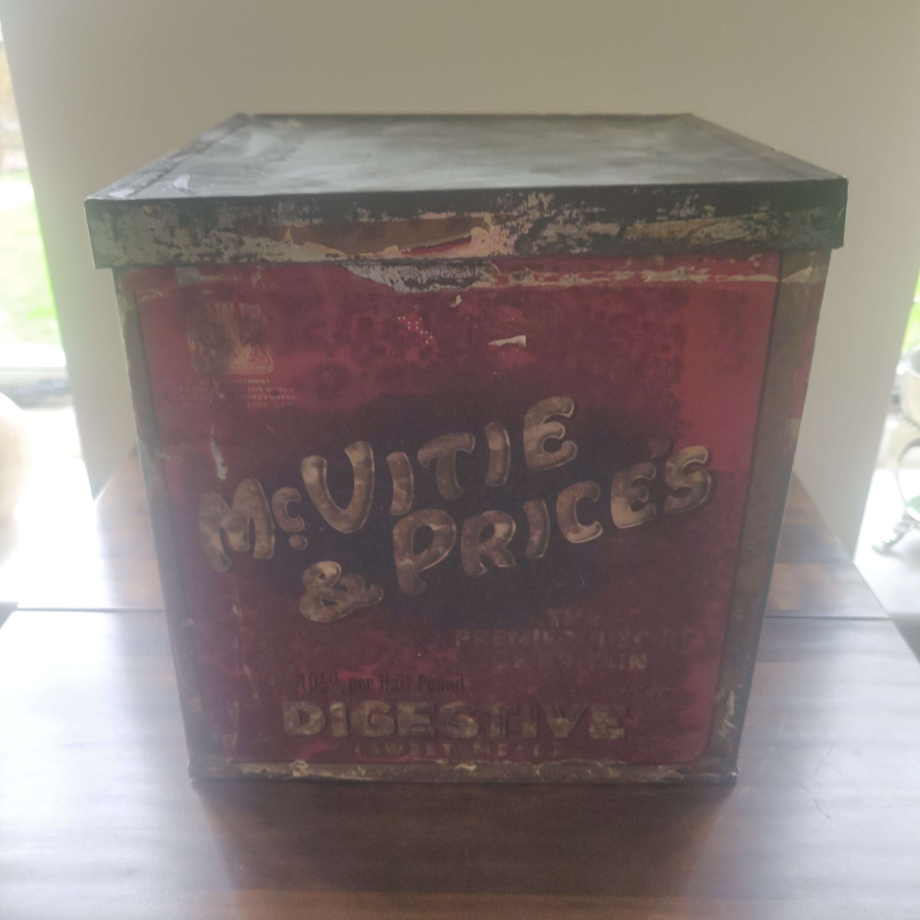 Vintage large square mcvities & prices digestive shop display tin