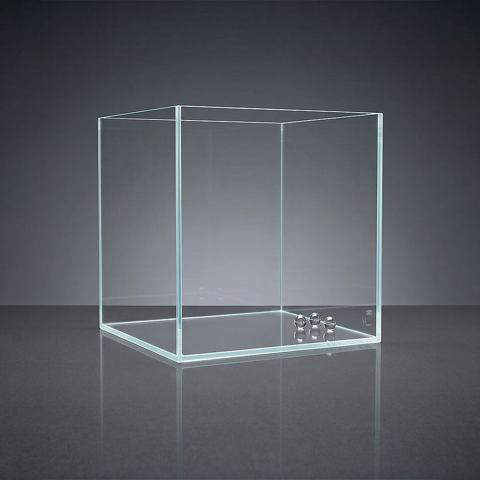 LAC cube white glass aquarium