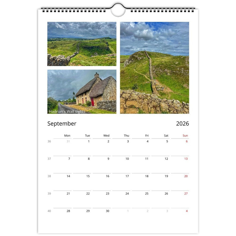 Views in and around the North East - Wall calendar 2026