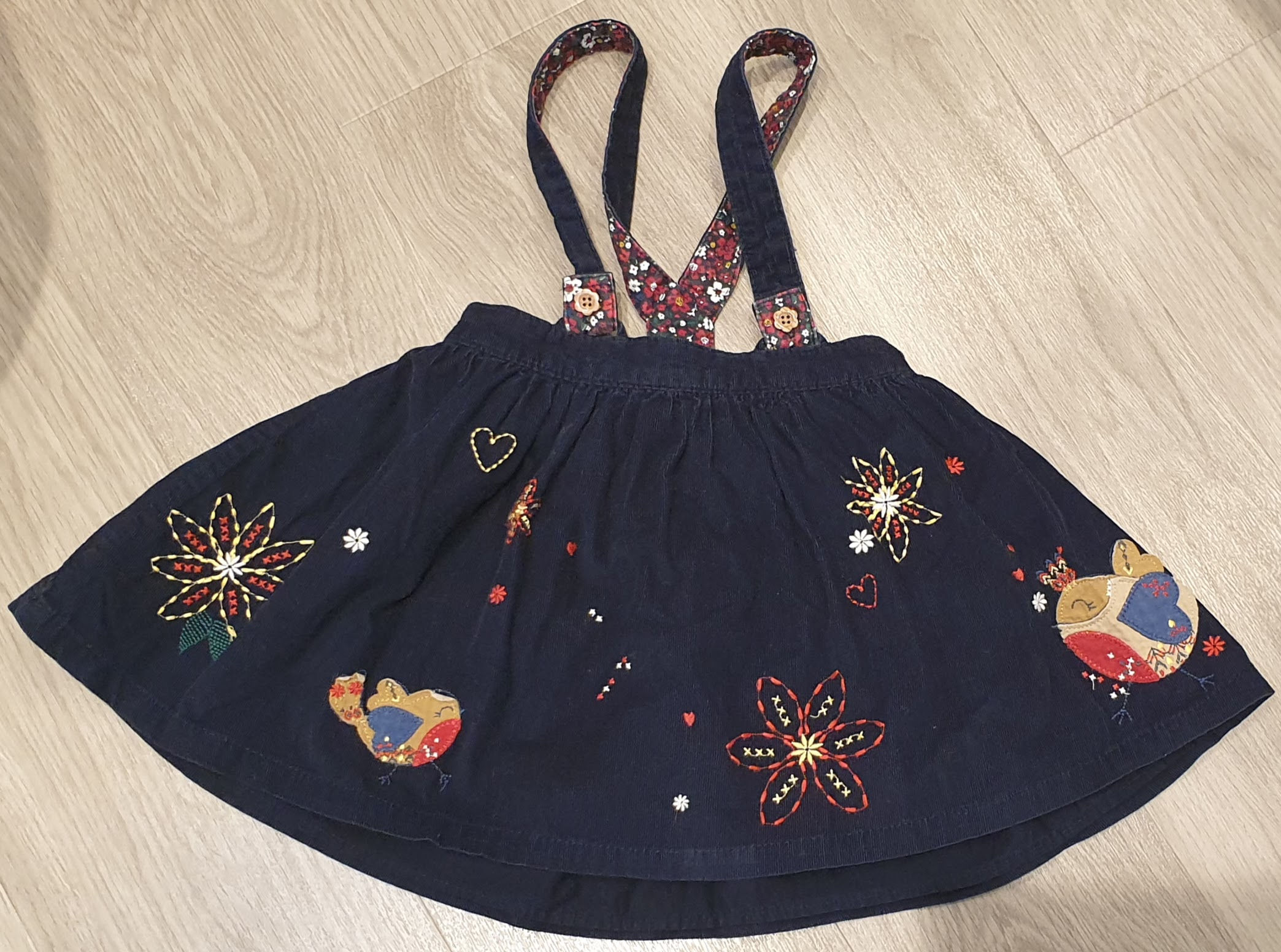 Beautiful blue pinafore dress 3-4 years TU EUC