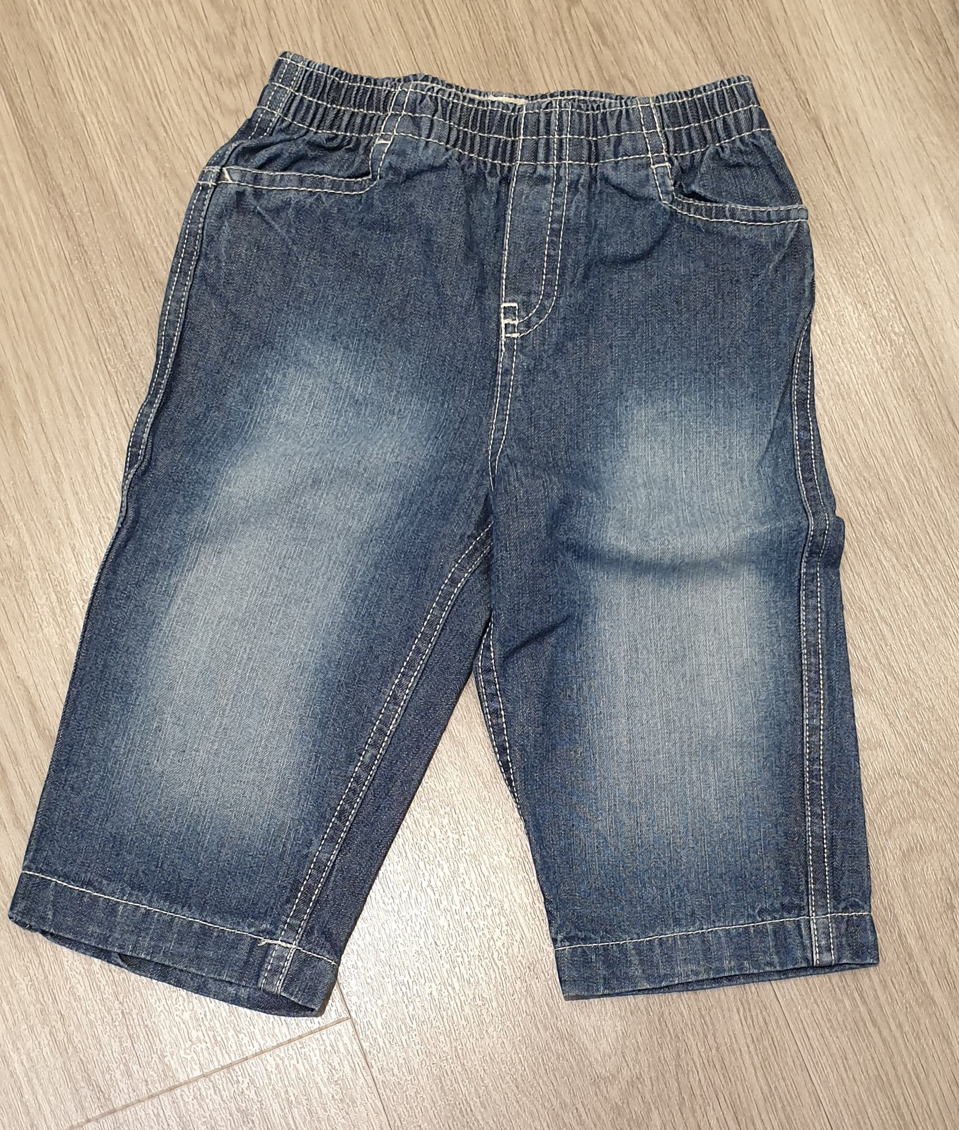 Cute pull on navy jeans F&F 9-12 months EUC