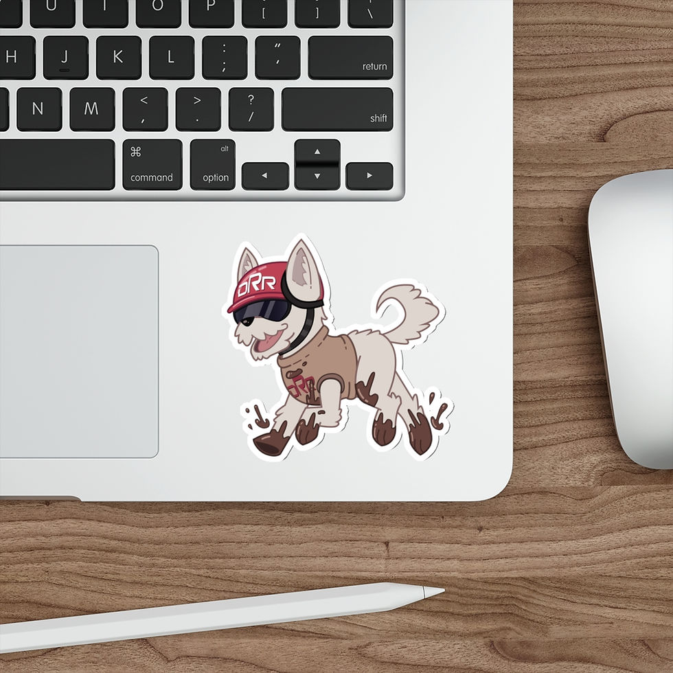 Thumbnail: Dog with DRR Gear Die-Cut Sticker