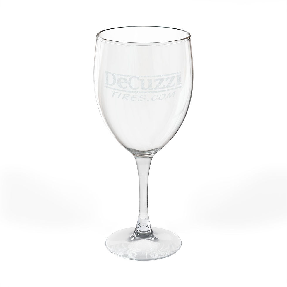 Thumbnail: DeCuzzi Tires | Engraved 10.5oz Wine Glass | Stemware