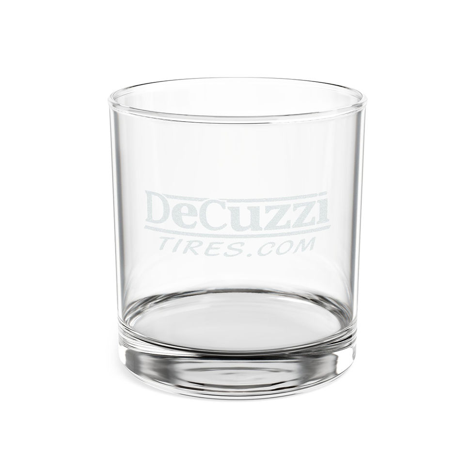 DeCuzzi Tires | Engraved 10.5 oz Whiskey Glass | Rocks Tumbler