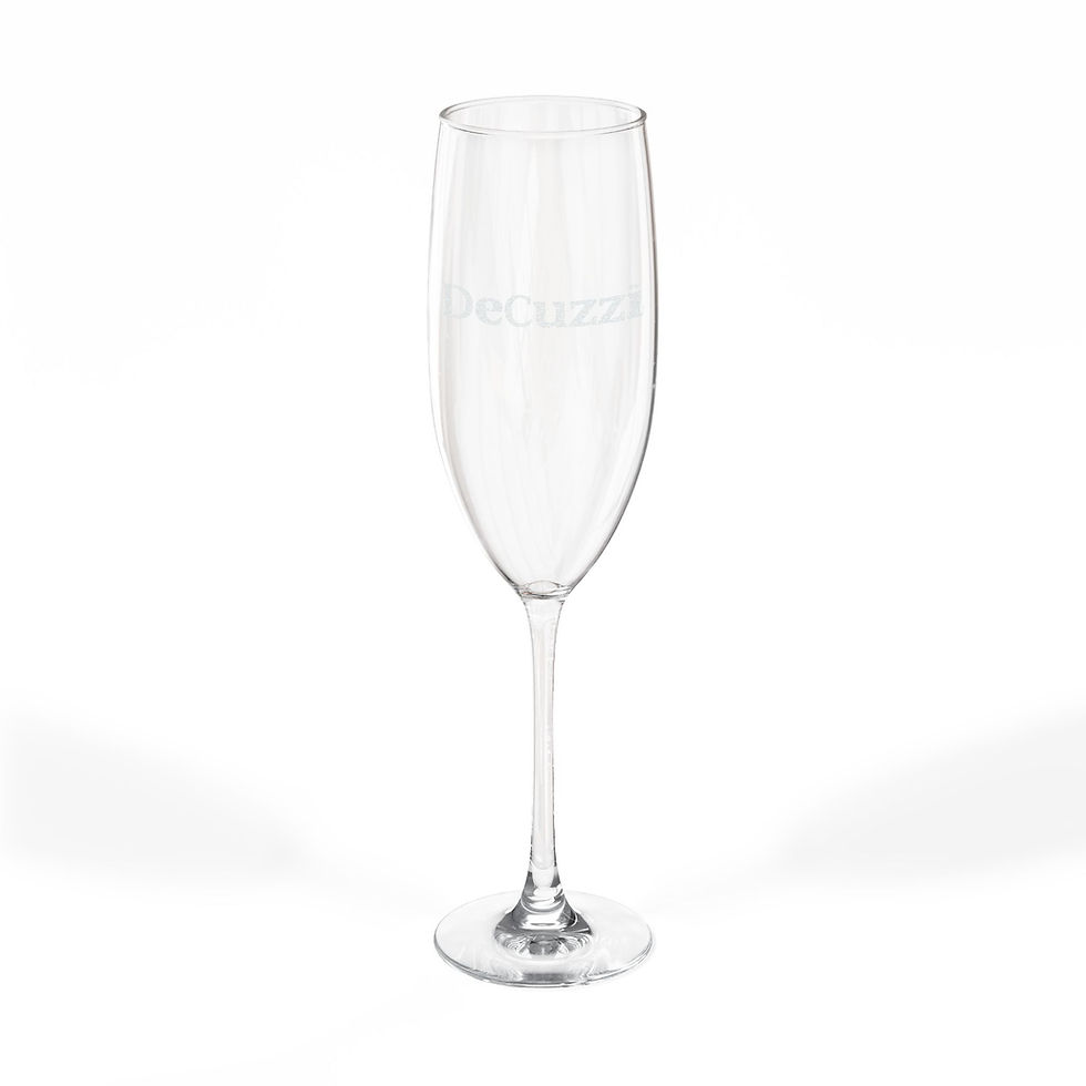 Thumbnail: DeCuzzi Classic Signature| Engraved 8oz Champagne Flute | Celebration Glass