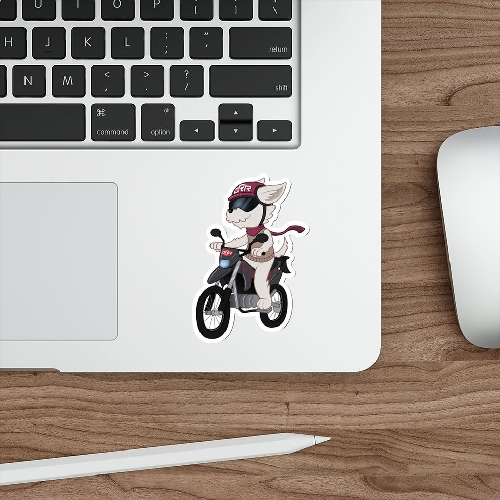 Thumbnail: EV Motorcycle Dog Die-Cut Sticker 