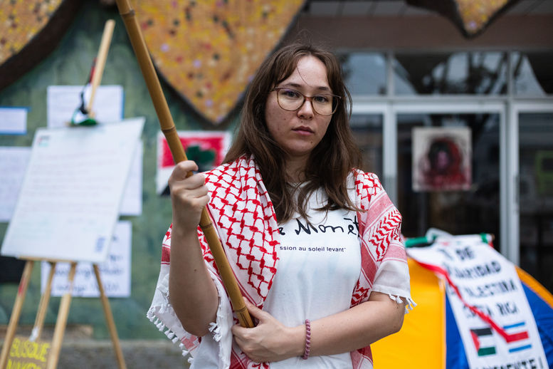 Plantón en solidaridad con Palestina en la Universidad de Costa Rica.