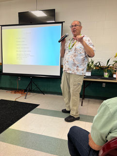 Keith Emit doing a presentation for Tampa Orchid Club