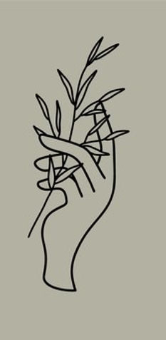 Hand mit Olivenzweig