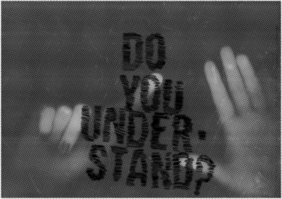 Black-and-white image showing a hand against a moiré optical pattern background, with warped typography forming the phrase “Do you understand?”
