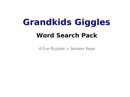 🤣 10 Funny Things Only Grandkids Say (+ Free Word Search Download!) 