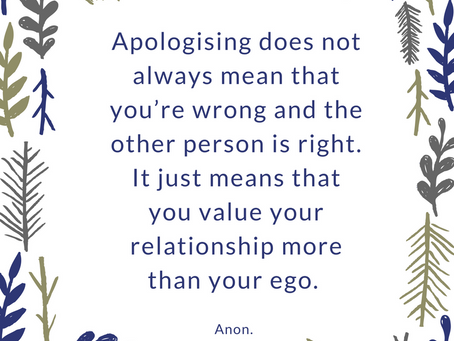 Why apologise?