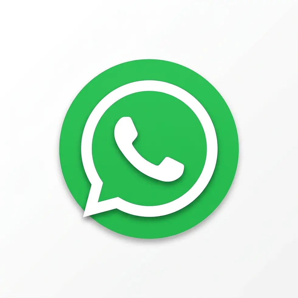 Digital graphic of the WhatsApp logo. A clean, minimalist design representing instant communication.