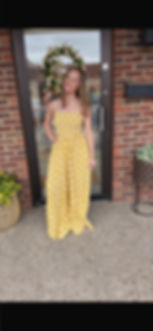 Polka Dot Yellow Jumpsuit 