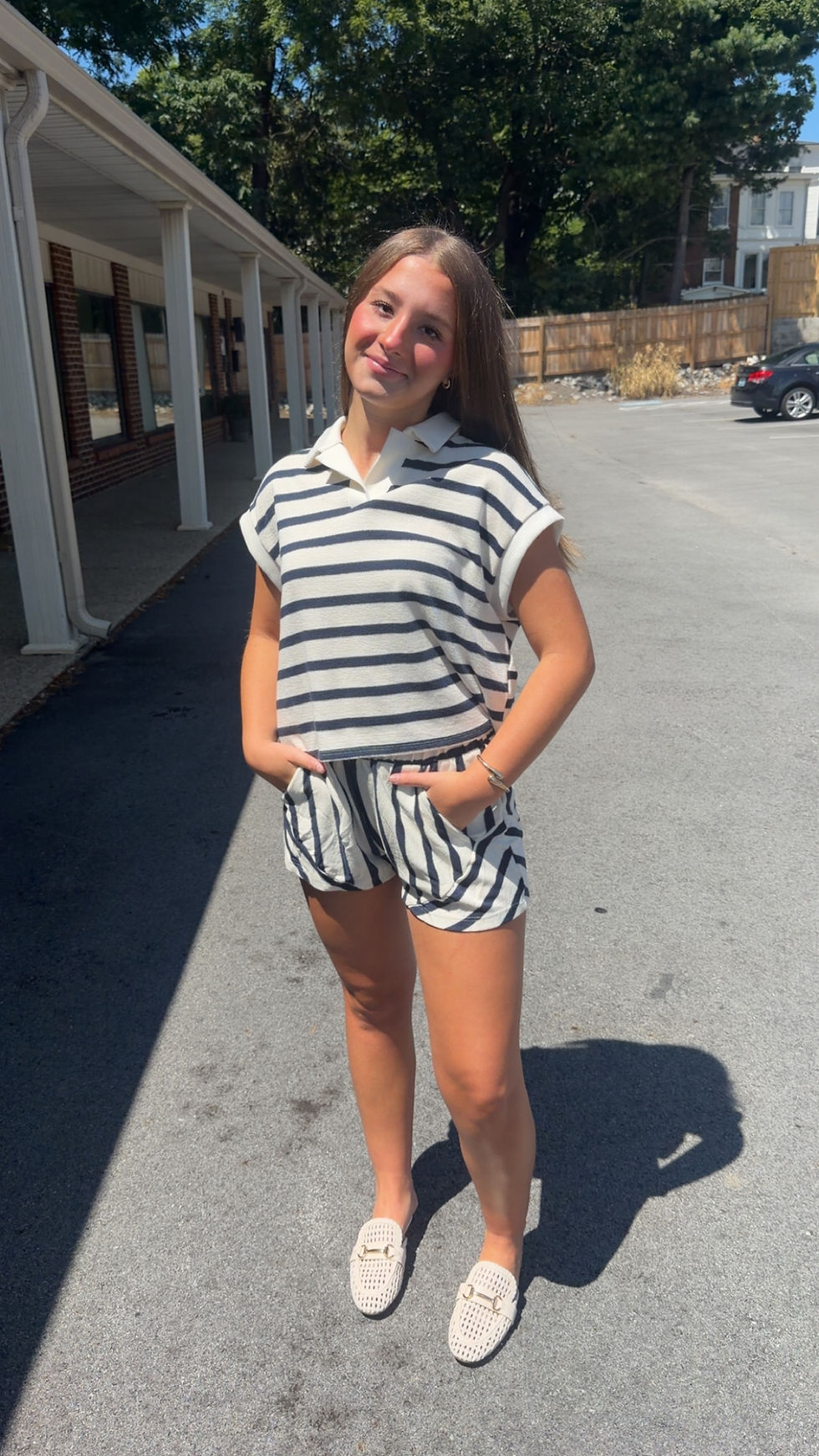 Thumbnail: Striped bottoms (only )paired with striped top as set