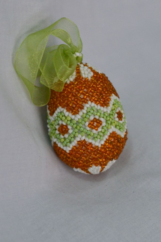 Jewel Tone Orange with Lime Stripe