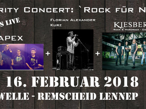 Fr, 16.02.2018 | Charity Concert: "Rock für Nela" - in der "Welle" in Lennep