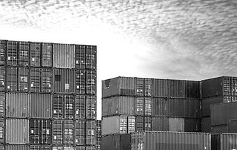 Stacked storage containers in the North West