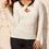 Thumbnail: Women's Cross Stitching Leather Round Neck 