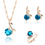 Thumbnail: 18k Water Drop Pendent Necklace With Rings Erings Jewelry Sets
