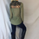 Thumbnail: Sexy Cutout Back Detail Camouflage Chiffon Button 