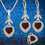 Thumbnail: Cute Heart 18K jewelry Set For Women