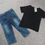 Thumbnail: Newborn Toddler Infant Baby Boy Clothes T-shirt Top Tee +Denim Pants Outfits Set
