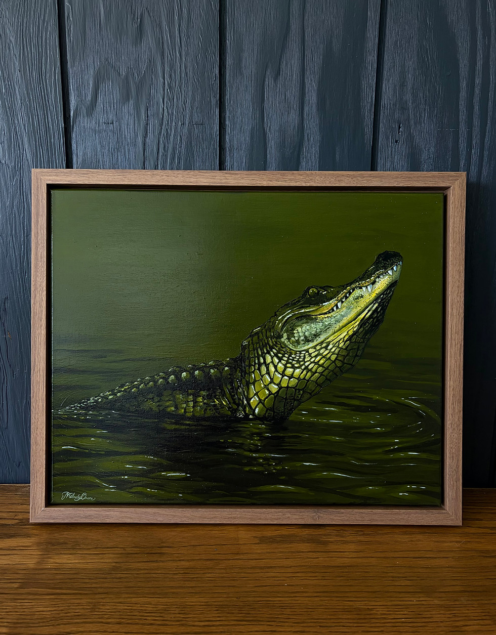 Thumbnail: "Water Guardian", 20x16, Original Painting On Canvas, Framed