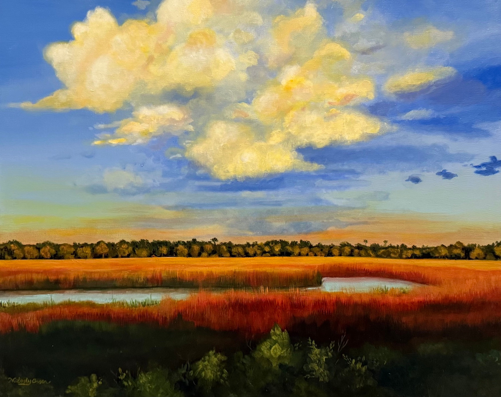 "The Plain", 20x16, Original Painting On Canvas, Framed