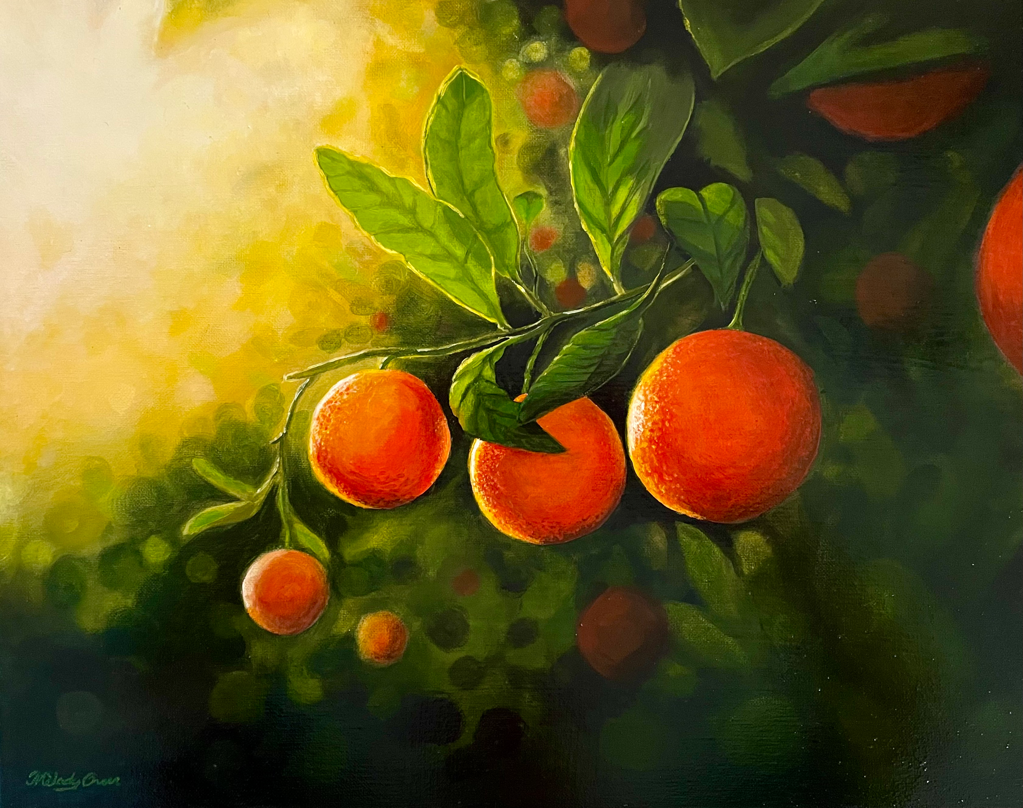 "Golden Grove", 20x16, Original Painting On Canvas, Framed