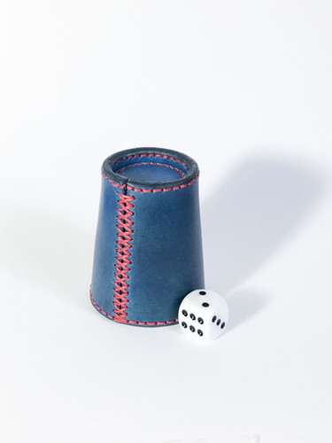 Bespoke Coloured Leather Dice Cup | Grum Hancrafted