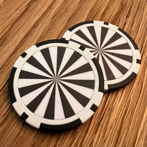 Optical Illusion Poker Chips Grum Hancrafted
