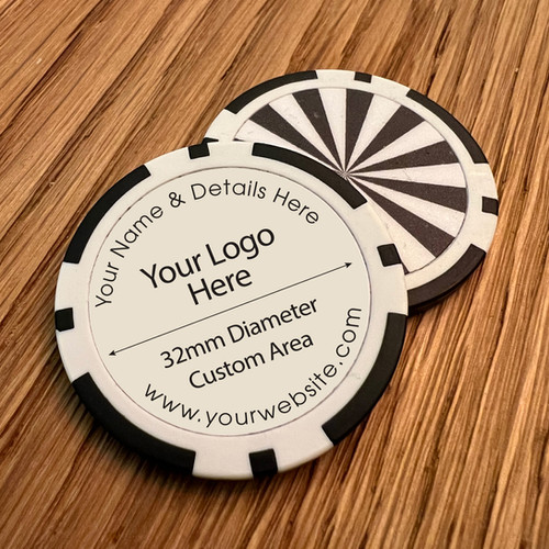 Personalised Optical Illusion Poker Chips Grum Hancrafted