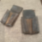 Here are the two first original versions ever made of the Rhett Bryson quick draw card holster. Made over 30 years ago and used for his extensive restaurant walk around Magic performances.