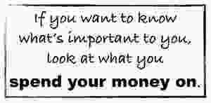 if you want to know what's important to you...