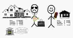 stick figure illustration of wealth vs income