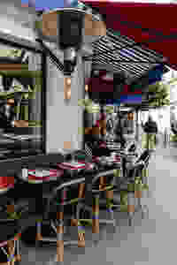 dining at a restaurant