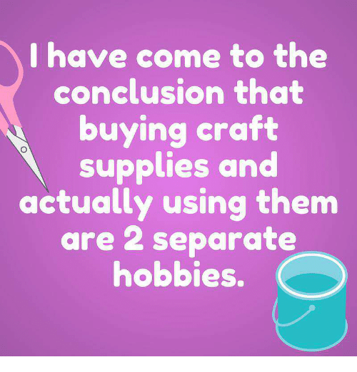 buying craft supplies meme