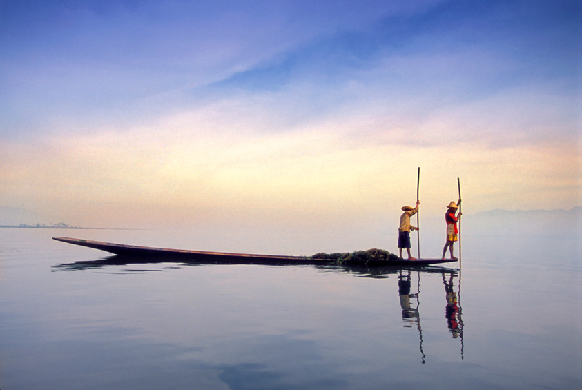 Fishing at Dawn | Inle Lake, Myanmar