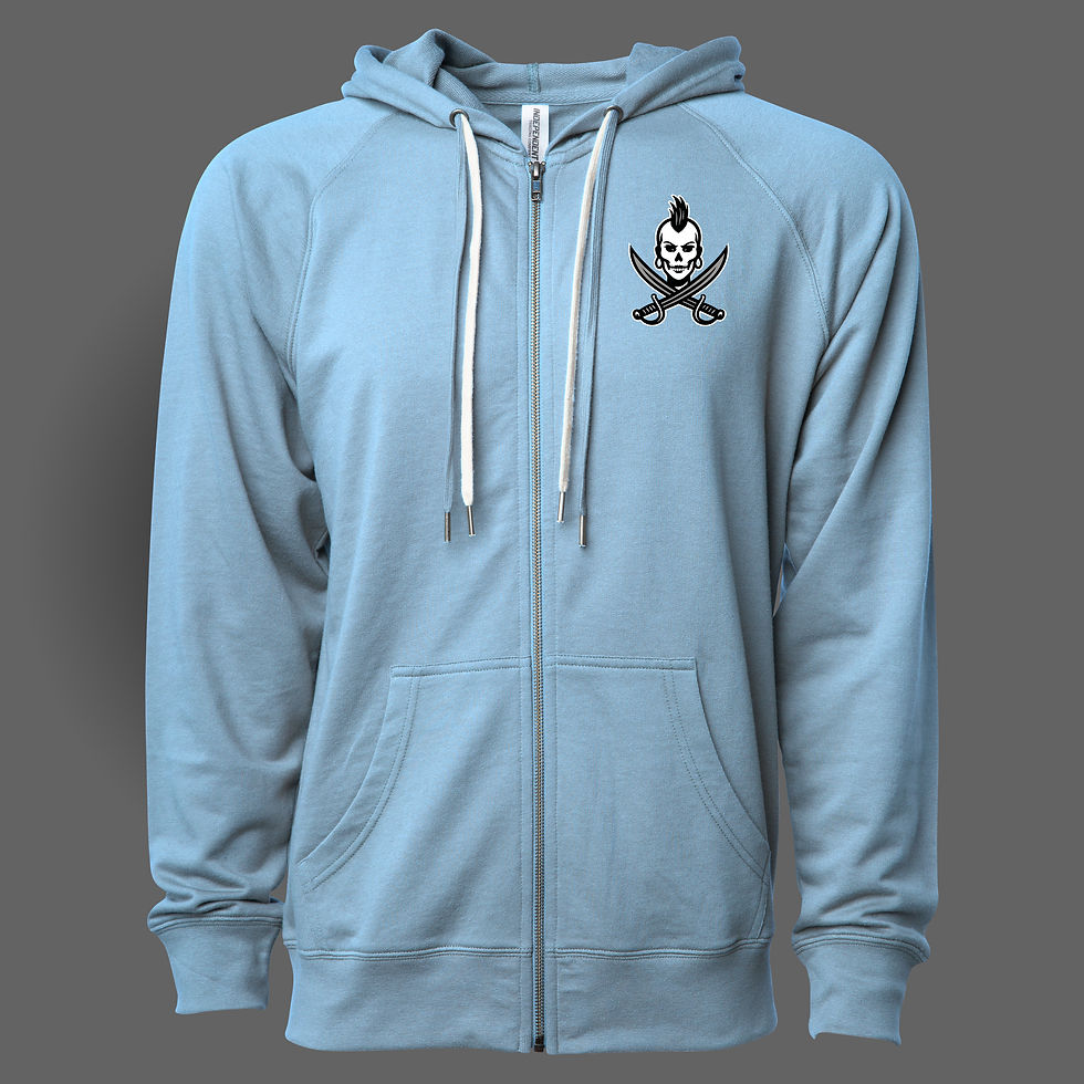 Thumbnail: FEMALE PIRATE 1 LIGHTWEIGHT TERRY ZIP HOODIE