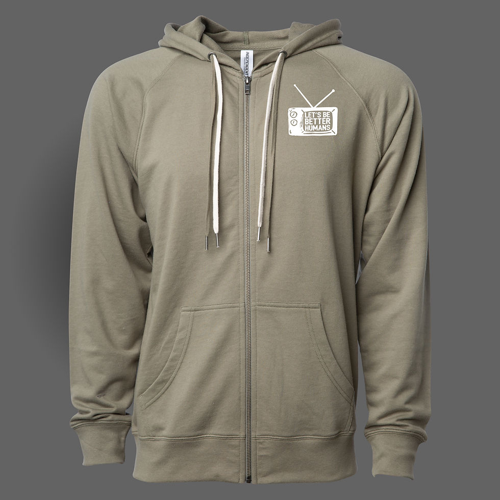 Thumbnail: LETS BE BETTER HUMANS LIGHTWEIGHT TERRY ZIP HOODIE