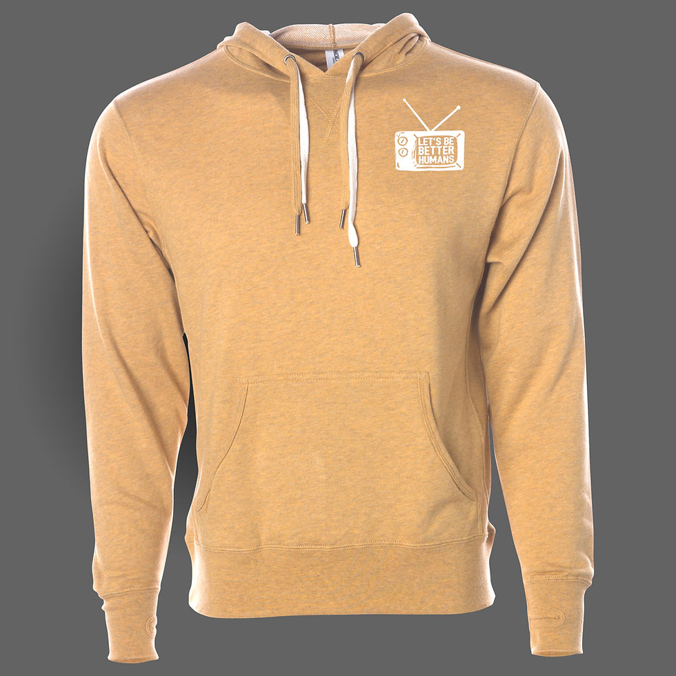 Thumbnail: Lets Be Better Humans Unisex French Terry Hoodie