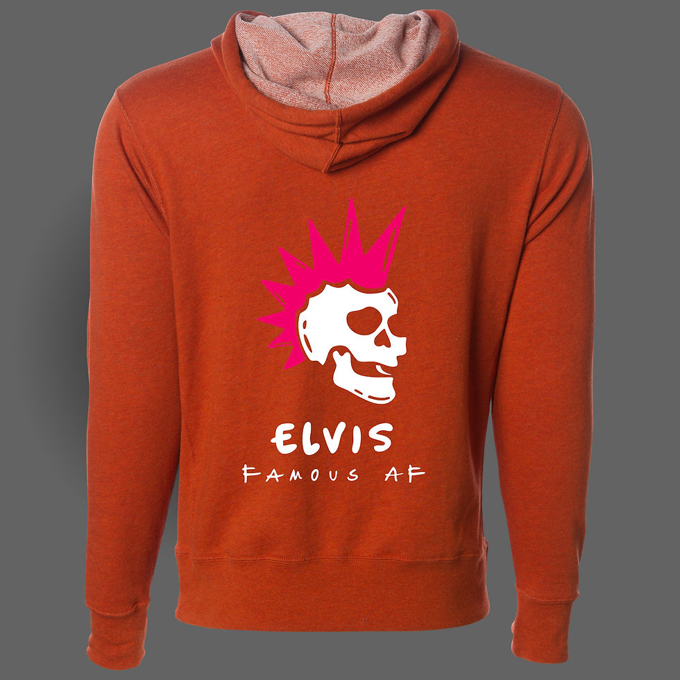 Thumbnail: Famous AF Pink Skull Unisex French Terry Hoodie