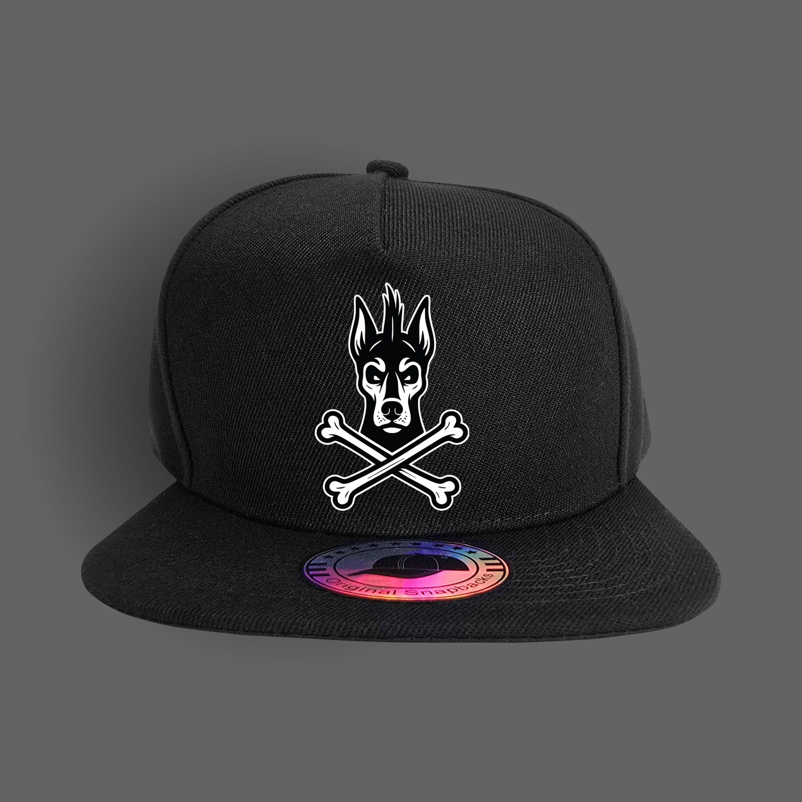Tigs Pirate Dog Adult 5 Panel Snapback Hat