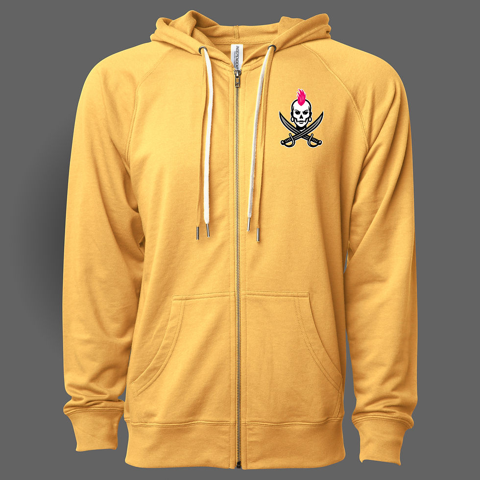 Thumbnail: FEMALE PIRATE 1 LIGHTWEIGHT TERRY ZIP HOODIE